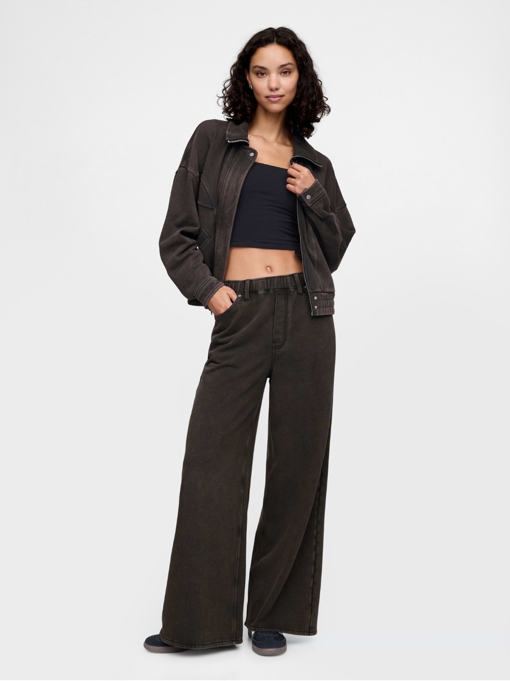 Gap Heavyweight Easy Baggy Sweatpant Jeans Black Wash